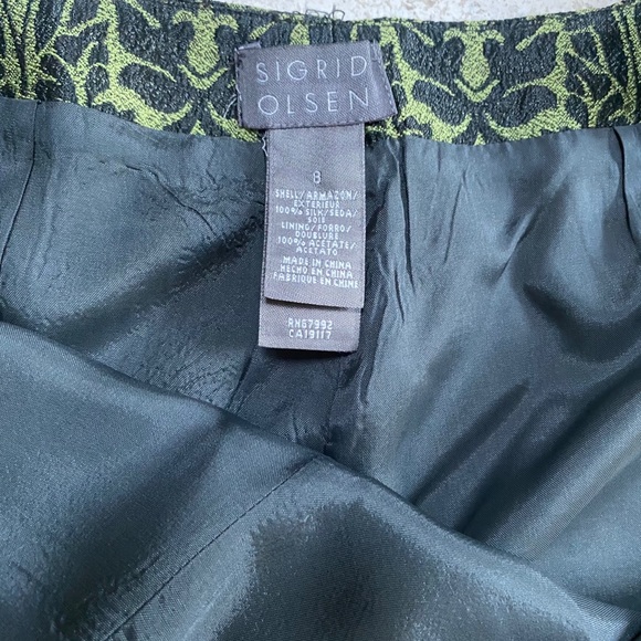 Sigrid Olsen Silk Floral Chain Women's Pants Sz 8 - Picture 4 of 7